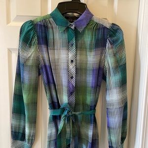 BCBG silky work shirt dress